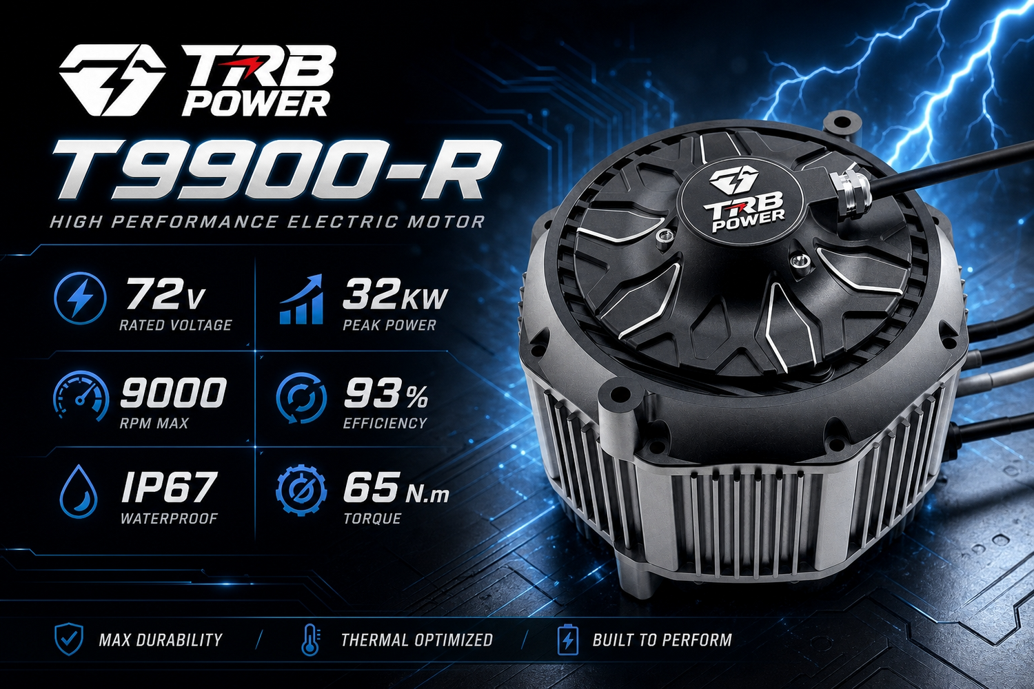 Introducing the TRB Power T9900 Series: High-Performance Mid-Drive Motors for Light Bee and E-Moto Builds