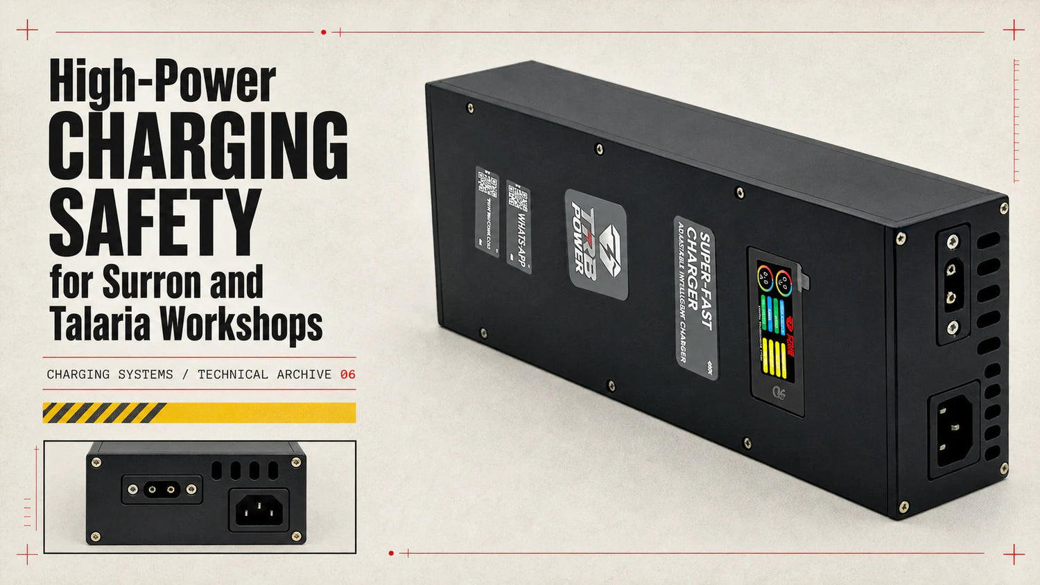 High-power charging safety for Surron and Talaria workshops