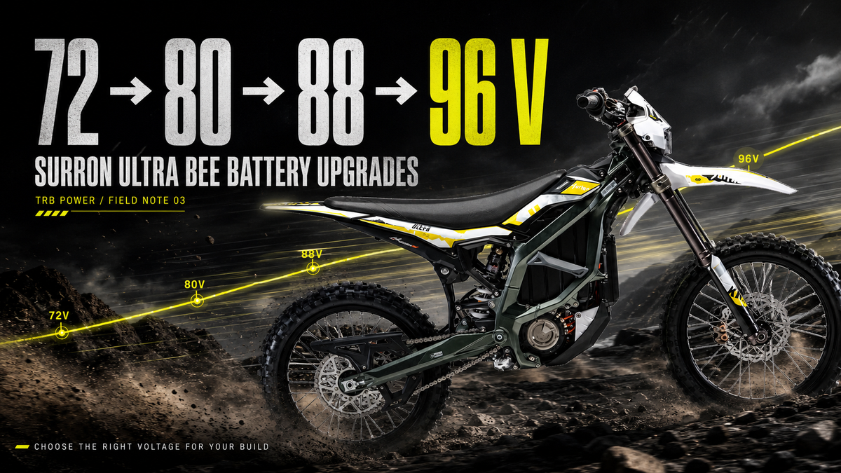 Surron Ultra Bee 72V vs 80V vs 88V vs 96V battery upgrades