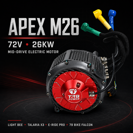 TRB Power APEX M26 72V 26KW Mid-Drive Electric Motor for Light Bee Talaria X3 E-Ride Pro 79 Bike