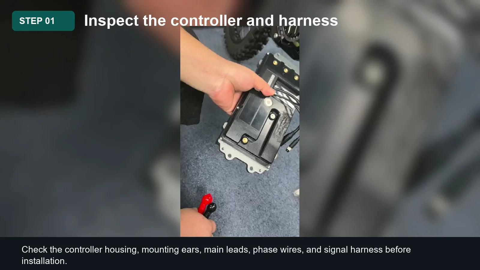 Light Bee Controller Installation Guide: Step 01, Inspect the controller and harness