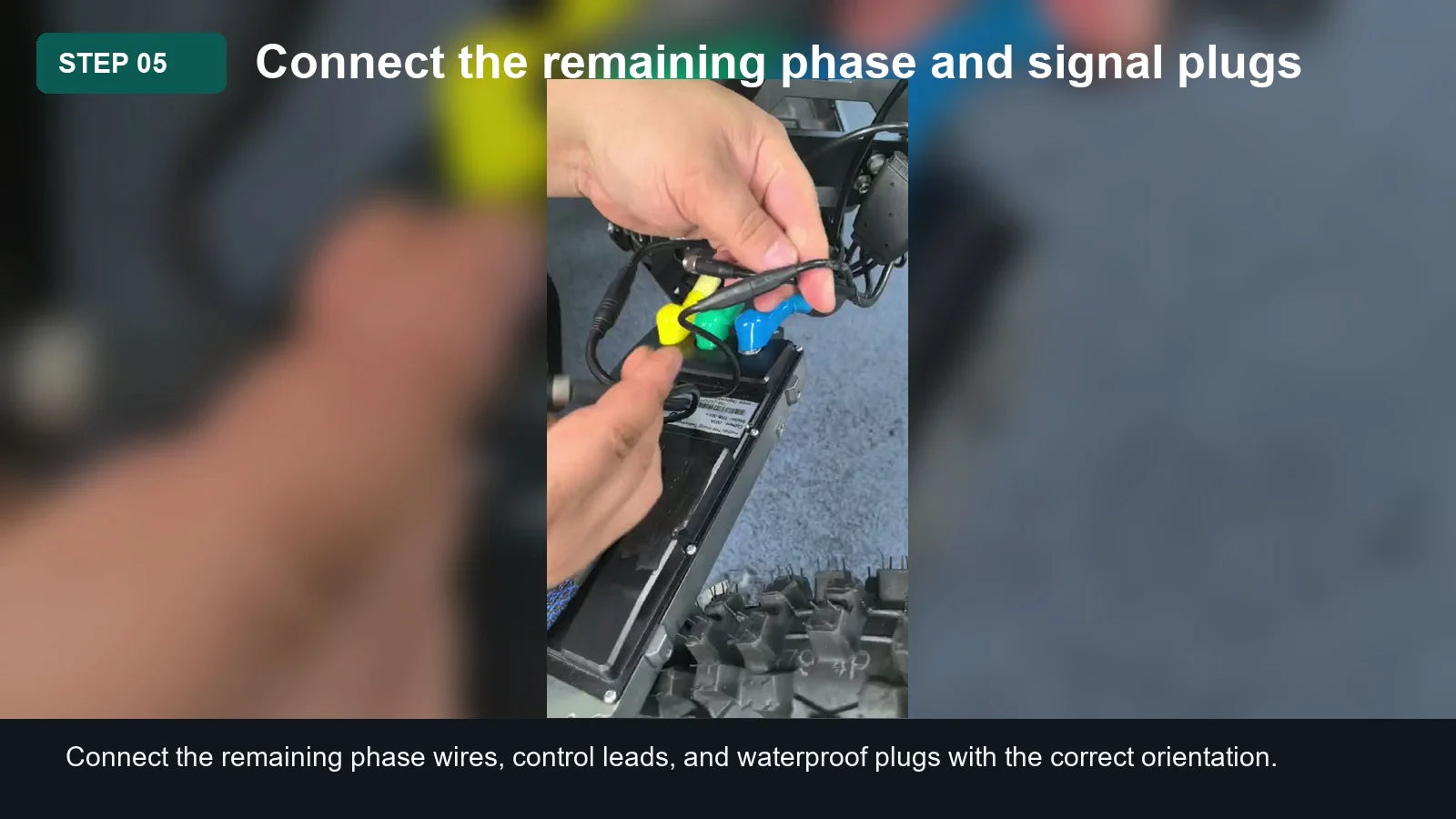 Light Bee Controller Installation Guide: Step 05, Connect the remaining phase and signal plugs